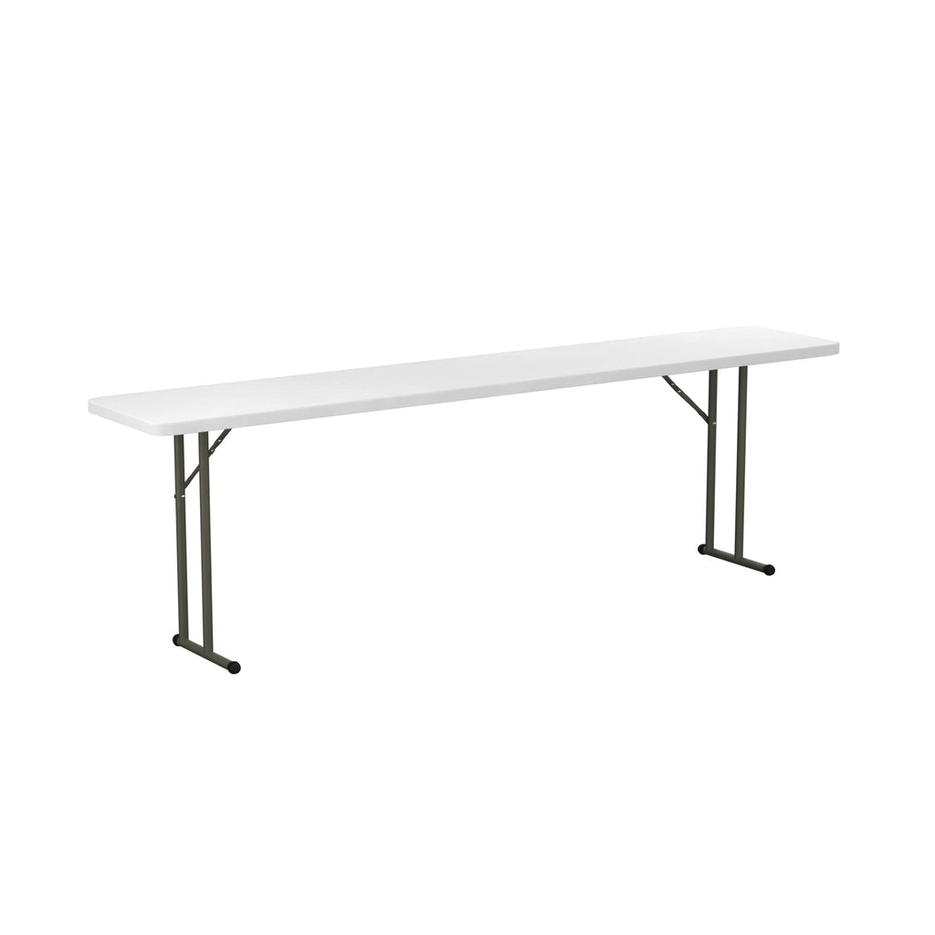 Granite White Heavy-Duty Blow Molded Plastic Folding Table P746