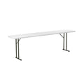 Granite White Heavy-Duty Blow Molded Plastic Folding Table P746
