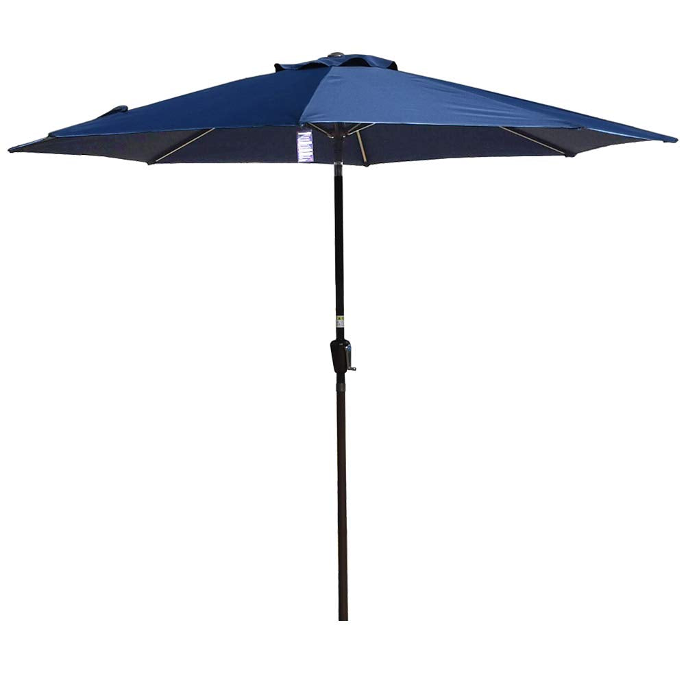 Red Patio Umbrella with Tilt and Crank J36161