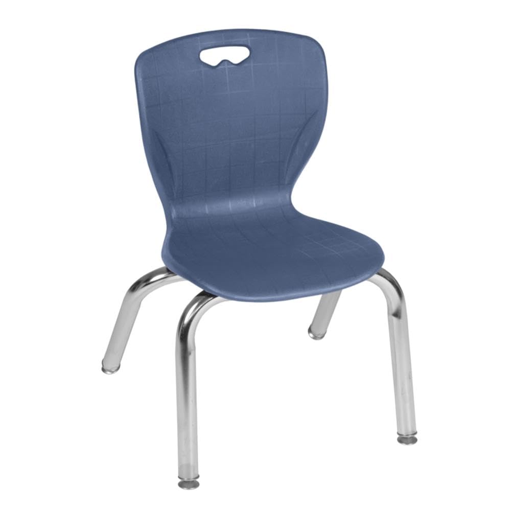 42" Square Mobile Table with 4 Blue Chairs R5856