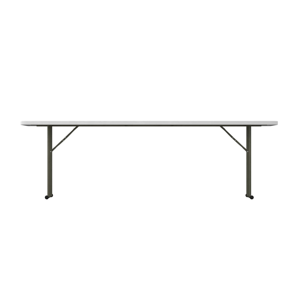 Granite White Heavy-Duty Blow Molded Plastic Folding Table P746