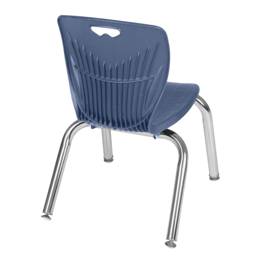 42" Square Mobile Table with 4 Blue Chairs R5856