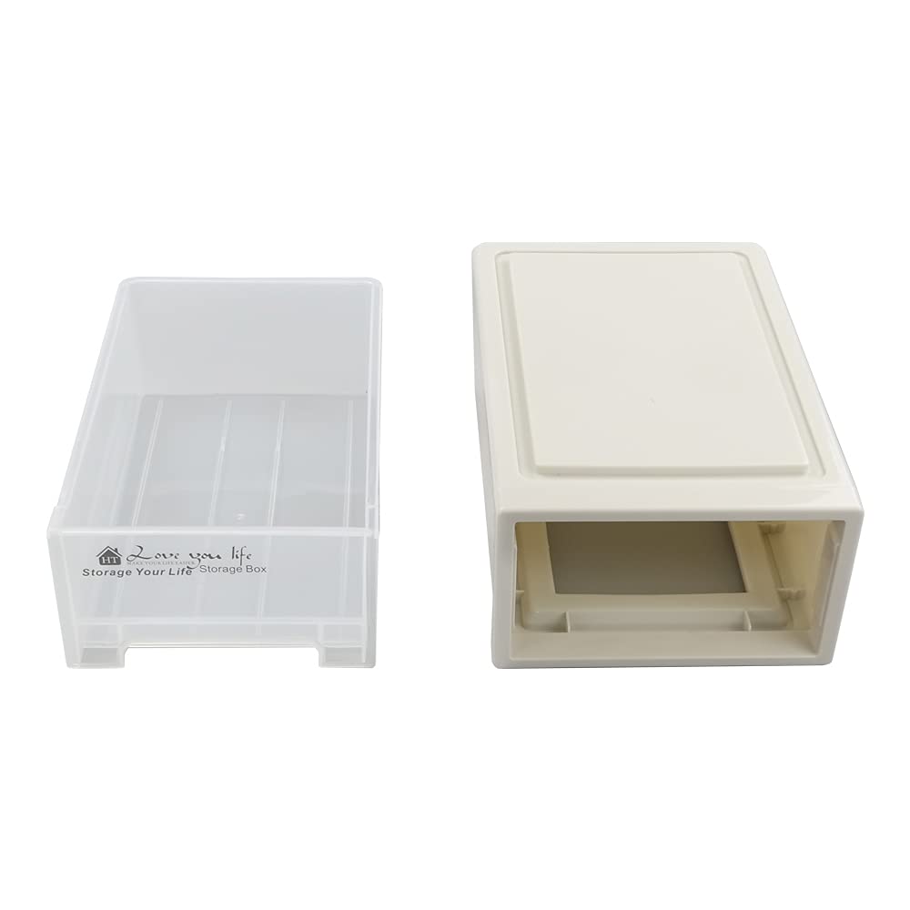 17.8 Quart 4 Pcs Plastic Stacking Storage Drawer E646730