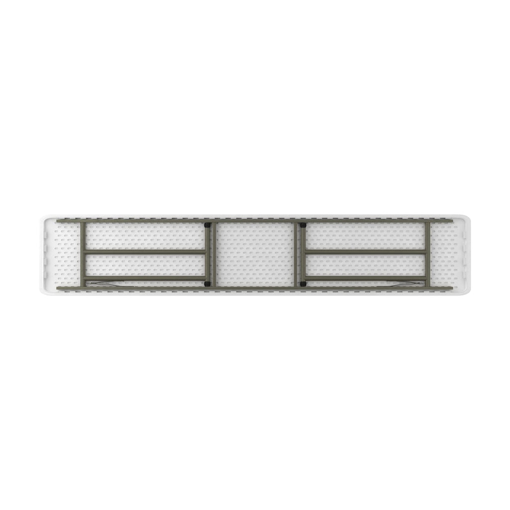 Granite White Heavy-Duty Blow Molded Plastic Folding Table P746