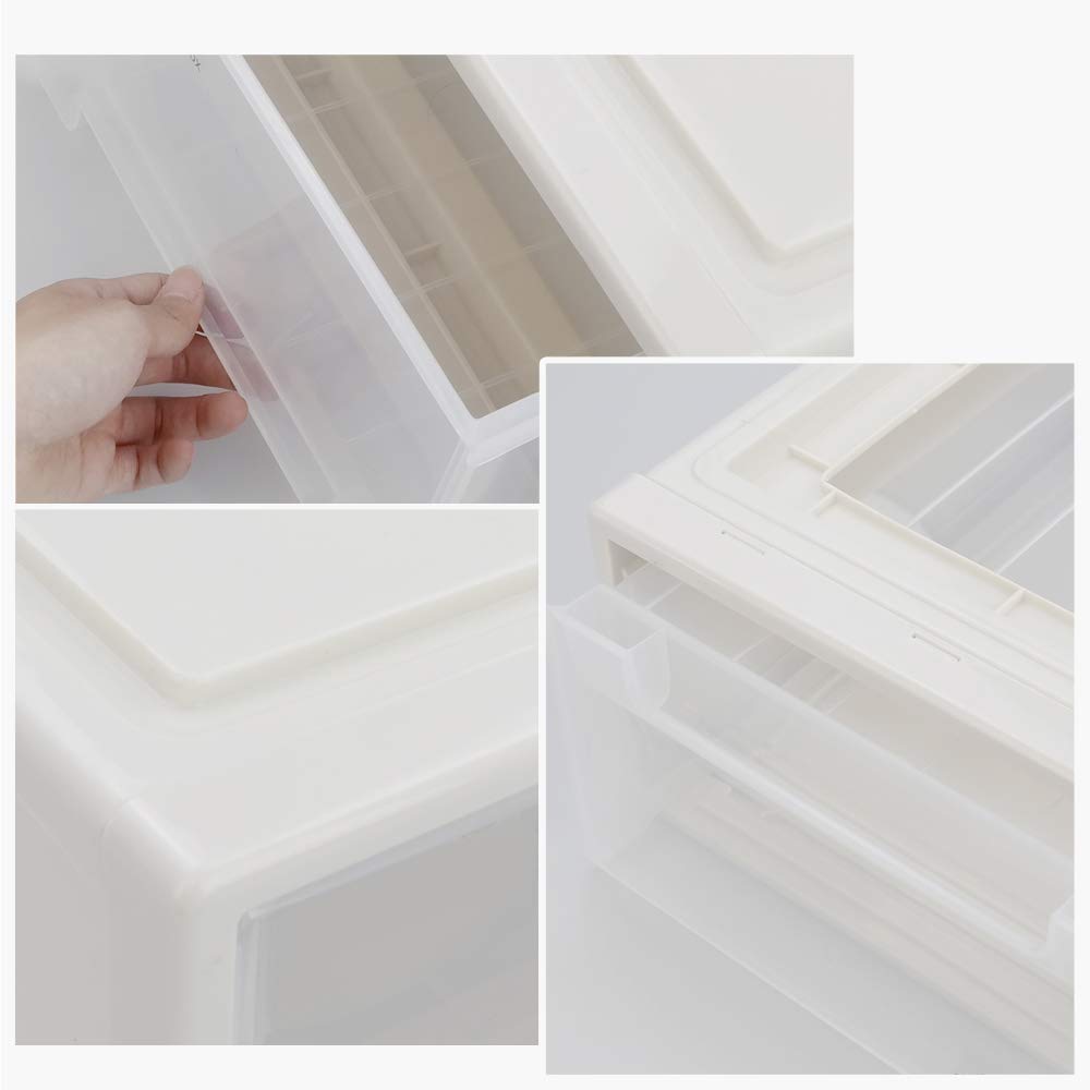 17.8 Quart 4 Pcs Plastic Stacking Storage Drawer E646730