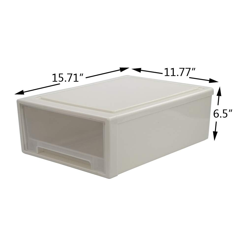17.8 Quart 4 Pcs Plastic Stacking Storage Drawer E646730