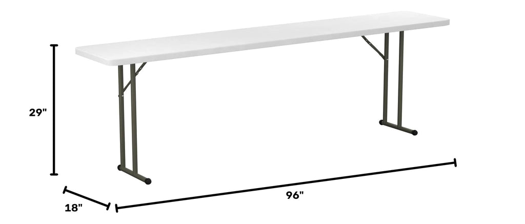 Granite White Heavy-Duty Blow Molded Plastic Folding Table P746