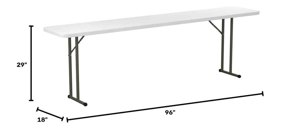 Granite White Heavy-Duty Blow Molded Plastic Folding Table P746