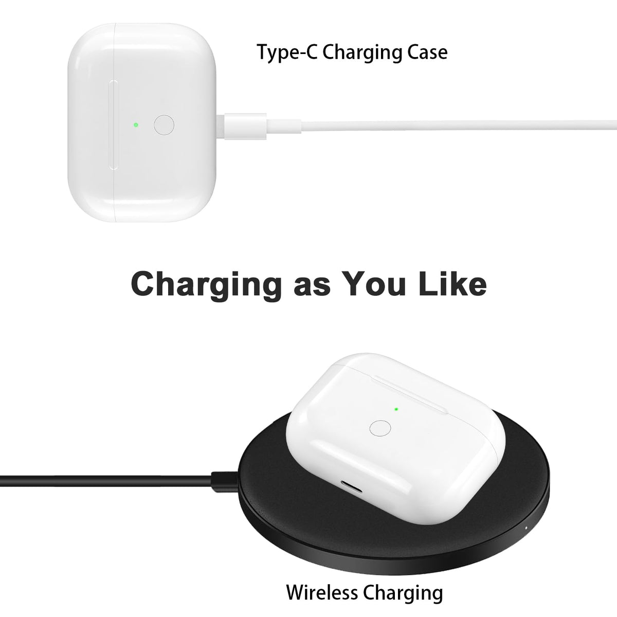 Wireless Charging Case with USB-C Charging V9385