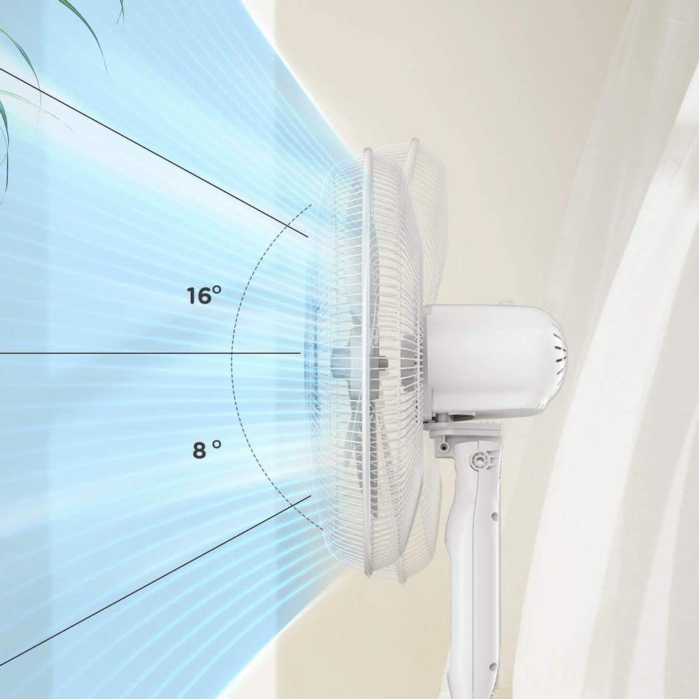 16" Adjustable Oscillating Pedestal Fan with Remote M423166