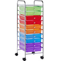 10 Drawer Rolling Storage Cart with Lockable Wheels V719435