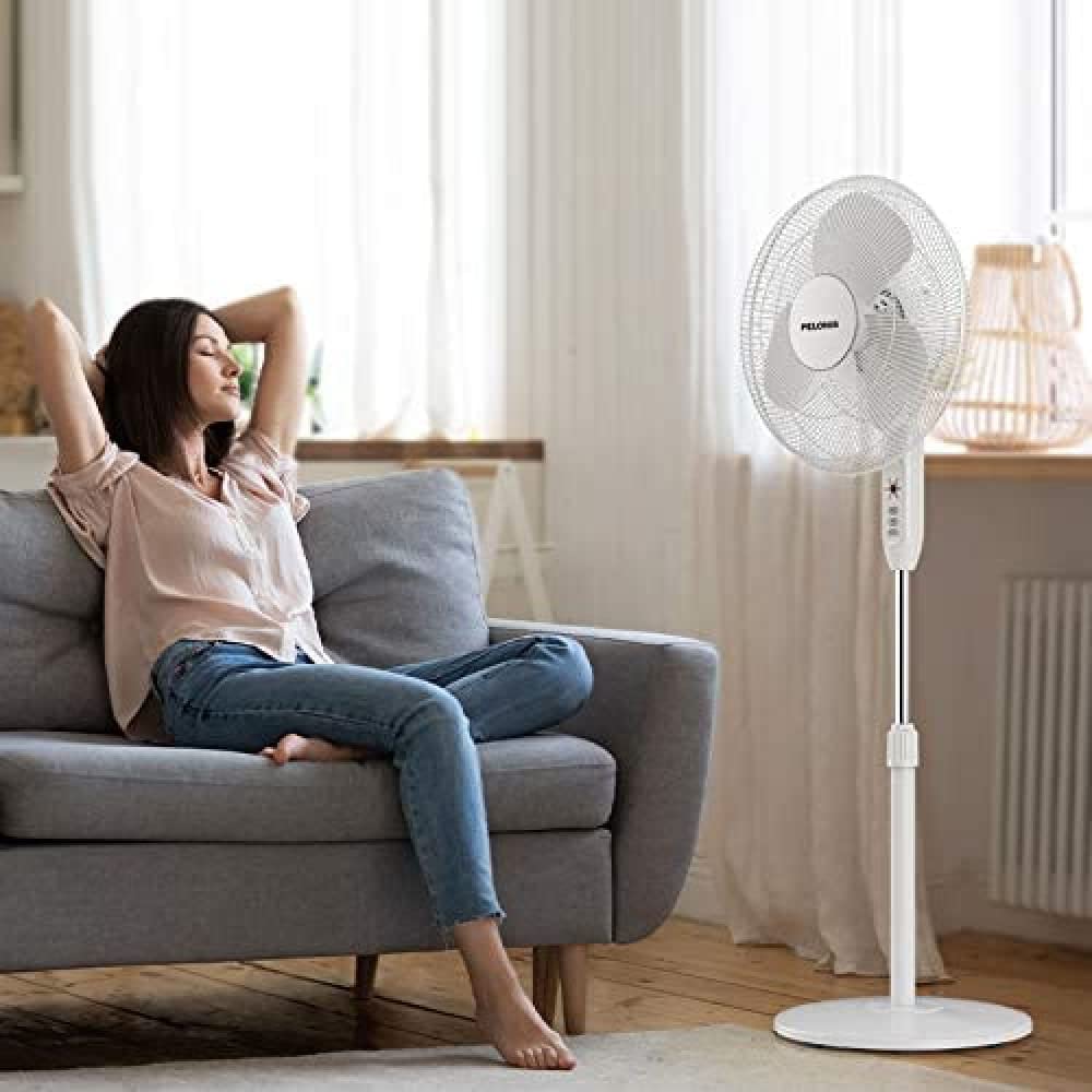 16" Adjustable Oscillating Pedestal Fan with Remote M423166