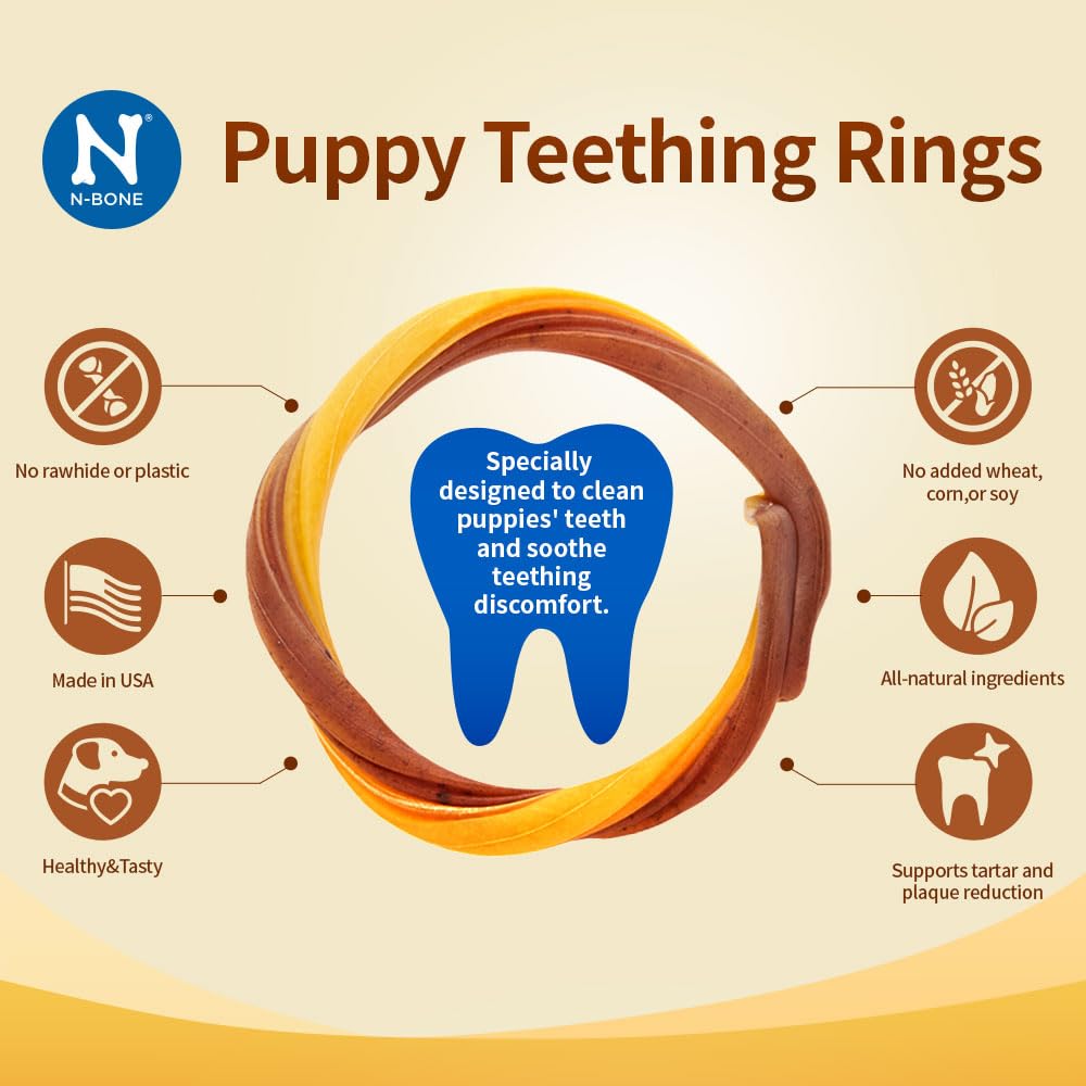 Chicken Flavor 6 Rings Puppy Teething Chews T13365