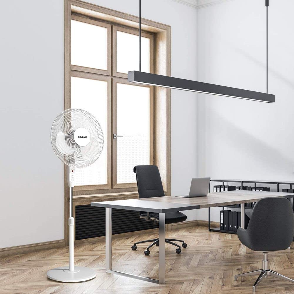 16" Adjustable Oscillating Pedestal Fan with Remote M423166