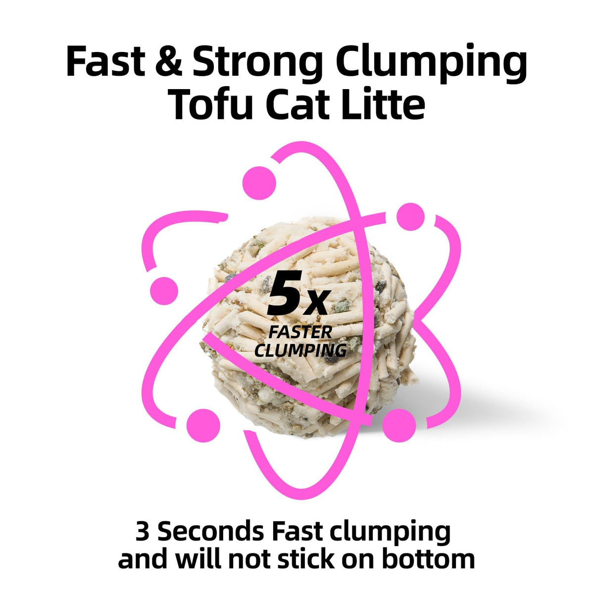 Clumping Cat Litter 99.9% Dust Free Flushable Mixed Tofu and Bentonite Odor Control 16.8lb N109523
