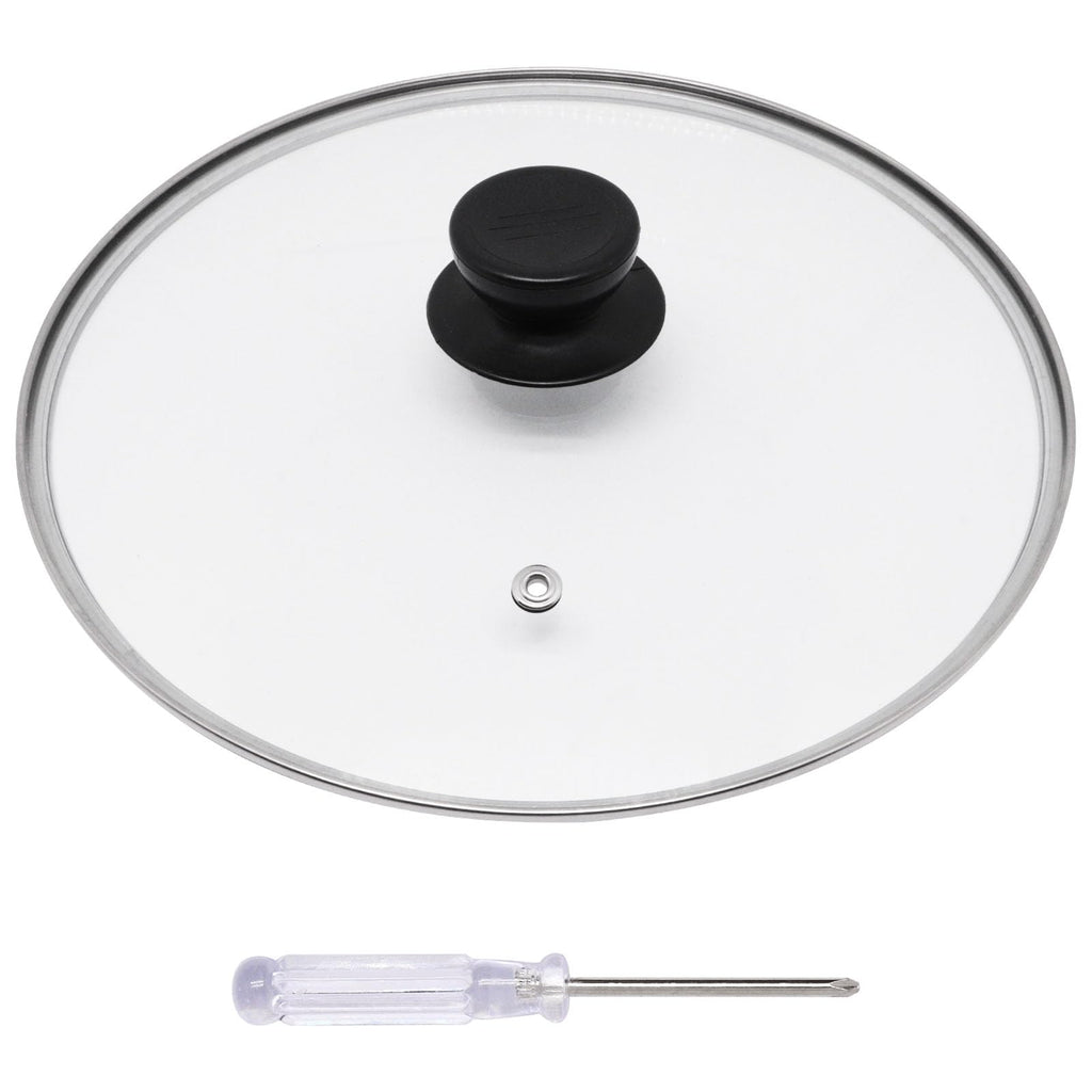 10 Inch Round Tempered Glass Pan Lid with Heat Resistant Handle Y371334