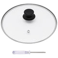 10 Inch Round Tempered Glass Pan Lid with Heat Resistant Handle Y371334