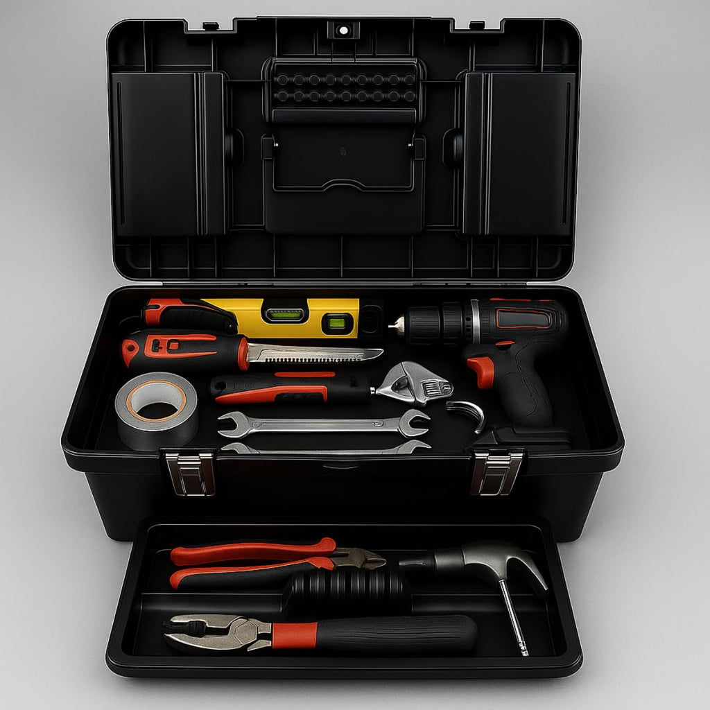 Plastic Tool Box with Metal Latches V7129