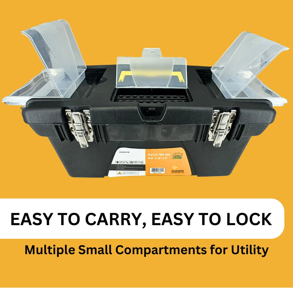 Plastic Tool Box with Metal Latches V7129