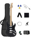 39" Beginner Electric Guitar Kit with Amp & HSS Pickups Black Q468