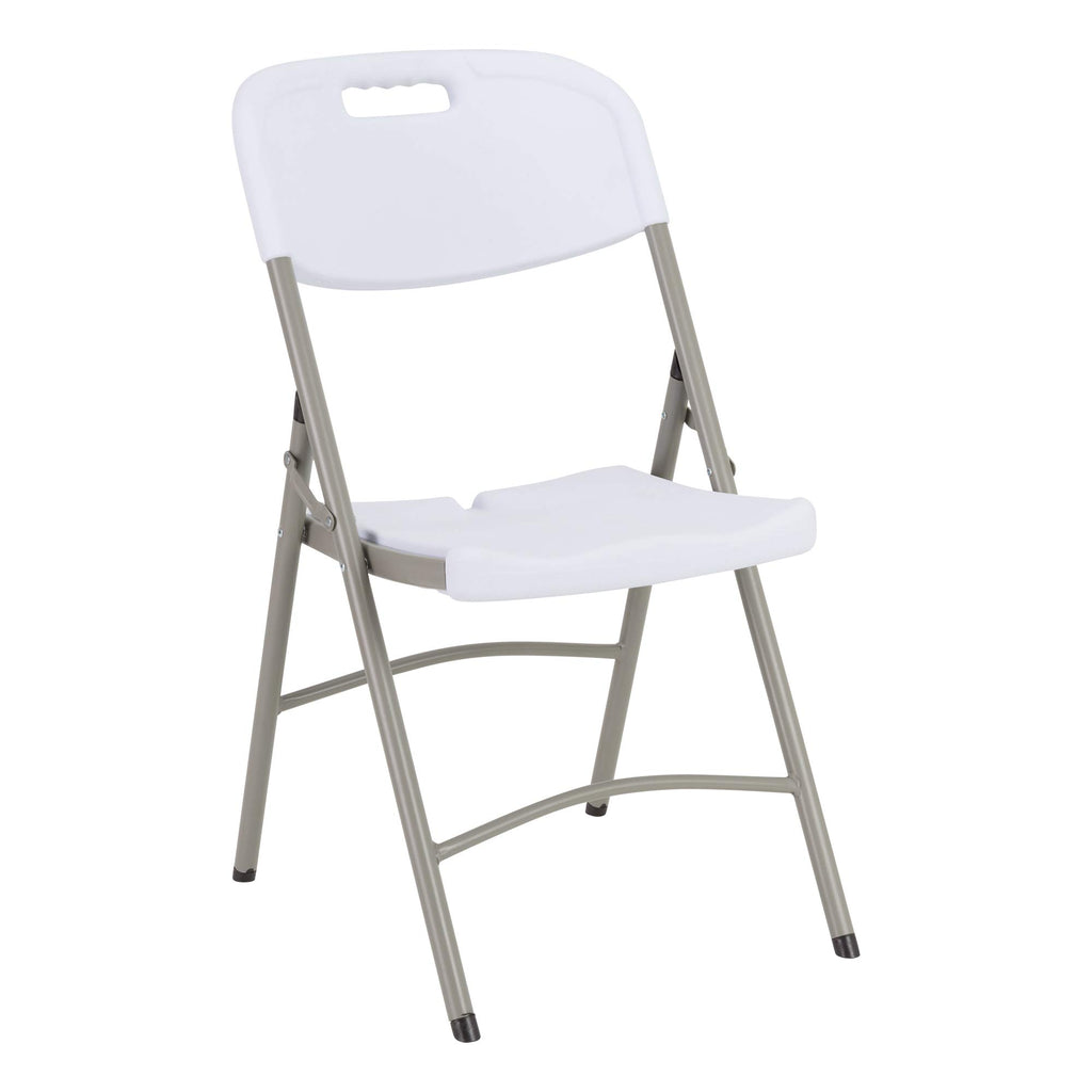 White Plastic Folding Chairs Set of 4 Q6213