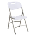 White Plastic Folding Chairs Set of 4 Q6213