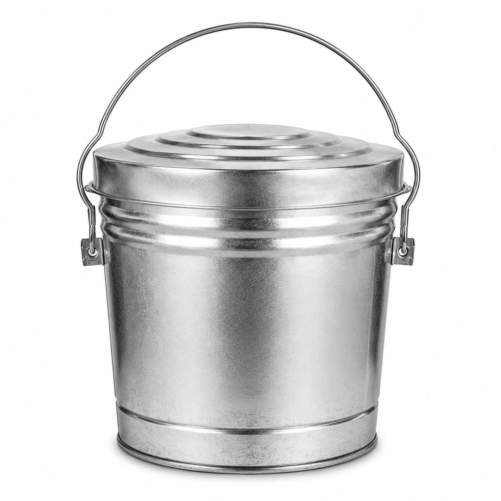 6-Gallon Galvanized Steel Storage Can with Lid S991756