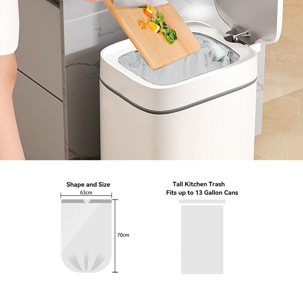 13 Gallon White Unscented Drawstring Trash Bags P697