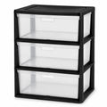 3 Drawer Storage Tower with Clear Bins O562