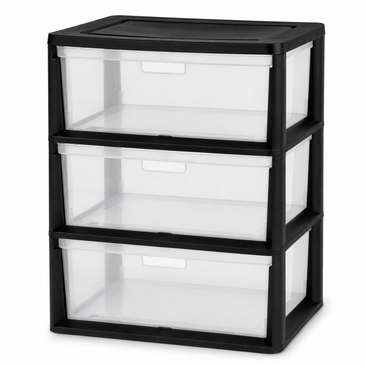 3 Drawer Storage Tower with Clear Bins O562
