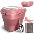 Airtight Collapsible Pet Food Storage Container with Scoop O95555
