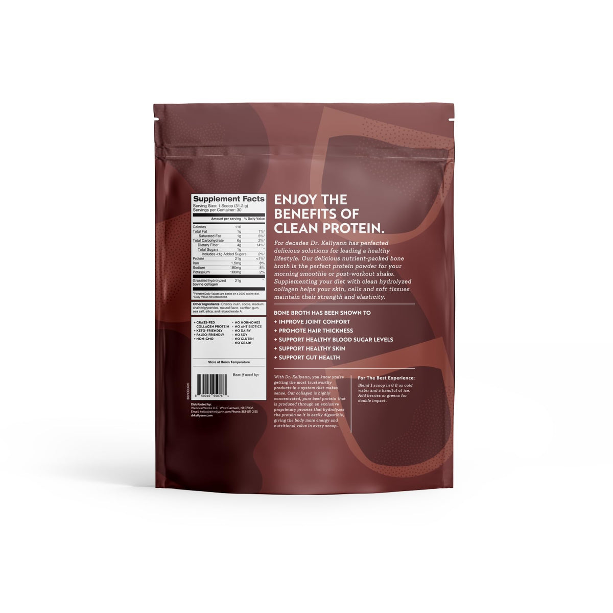 Chocolate Bone Broth Protein Powder 30 Servings A400708