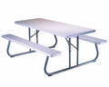 Folding Picnic Table 6 Feet White Granite I71090