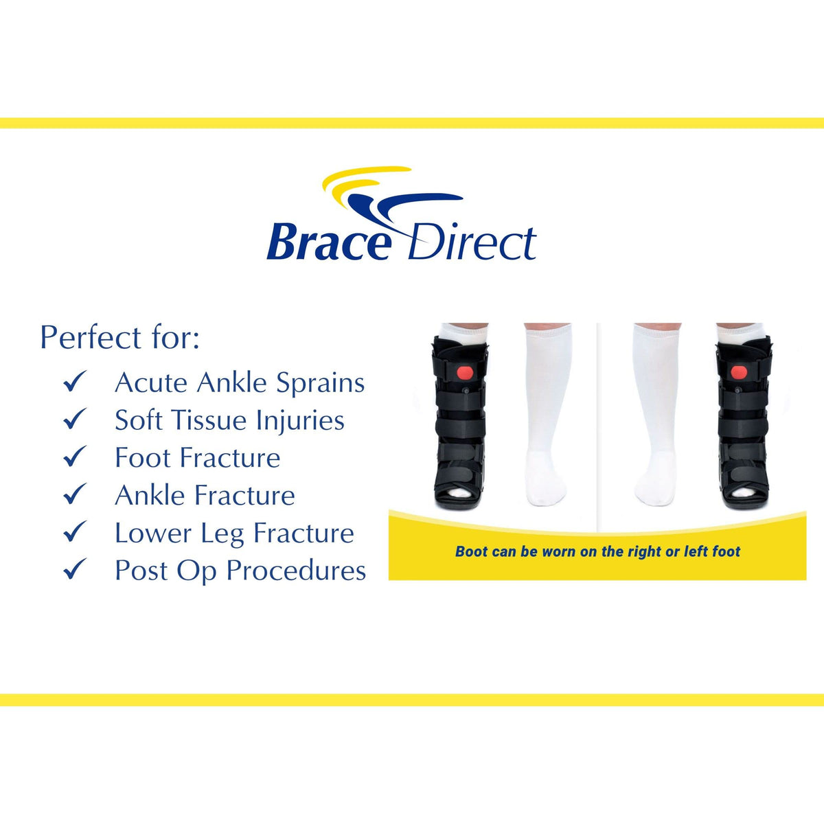 Tall Air CAM Walker Boot + Ankle & Foot Ice Pack Cold Wrap R1001