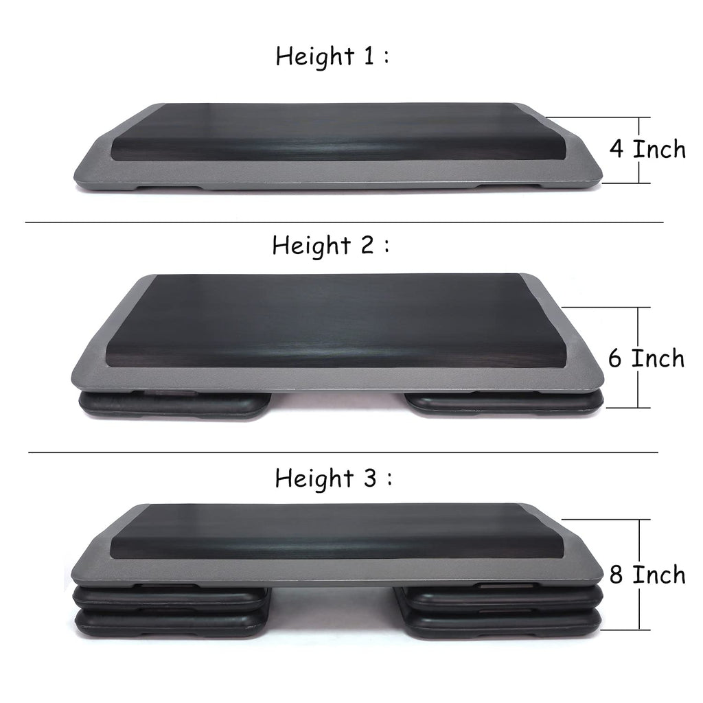 43'' Adjustable Aerobic Step Platform with Risers H660470