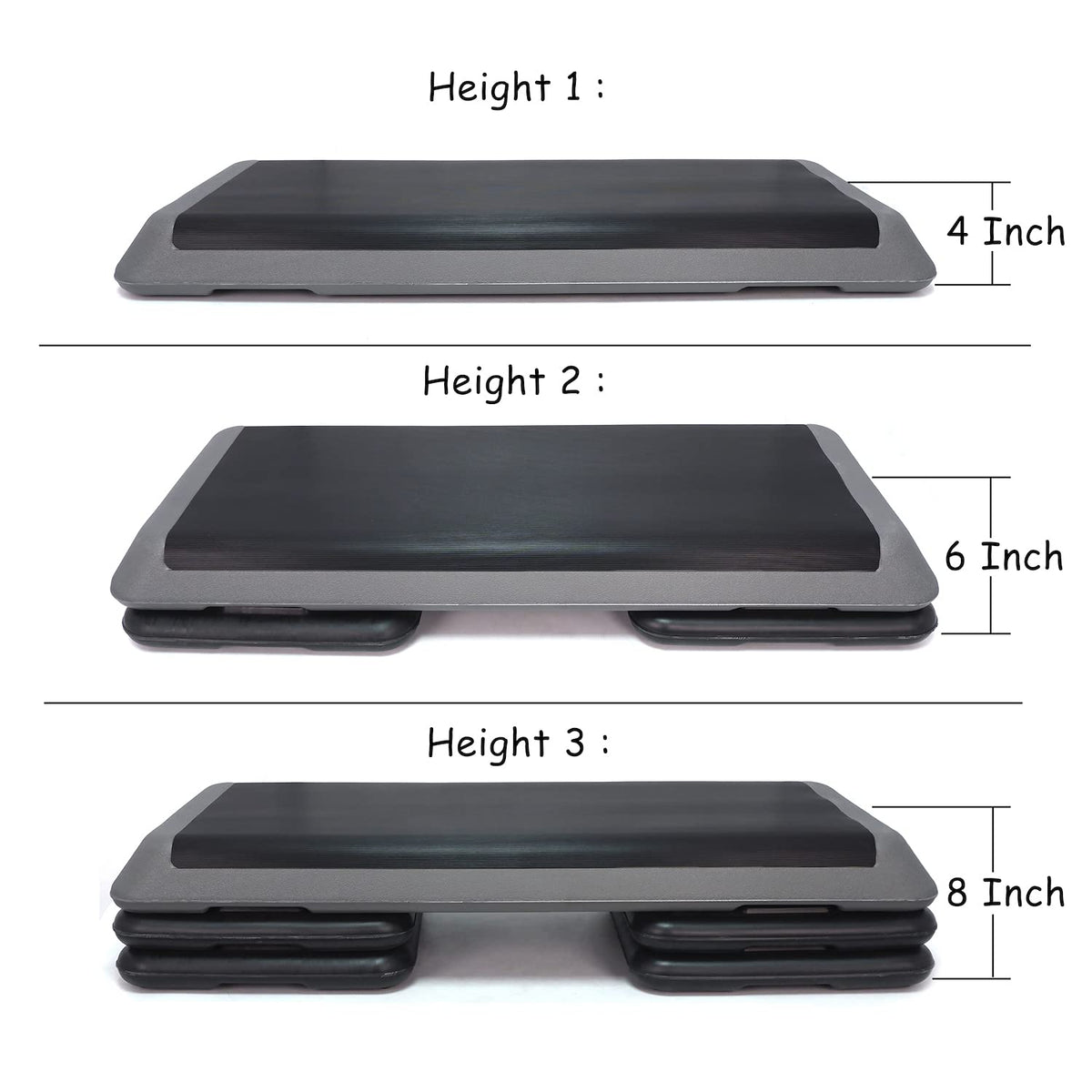 43'' Adjustable Aerobic Step Platform with Risers H660470