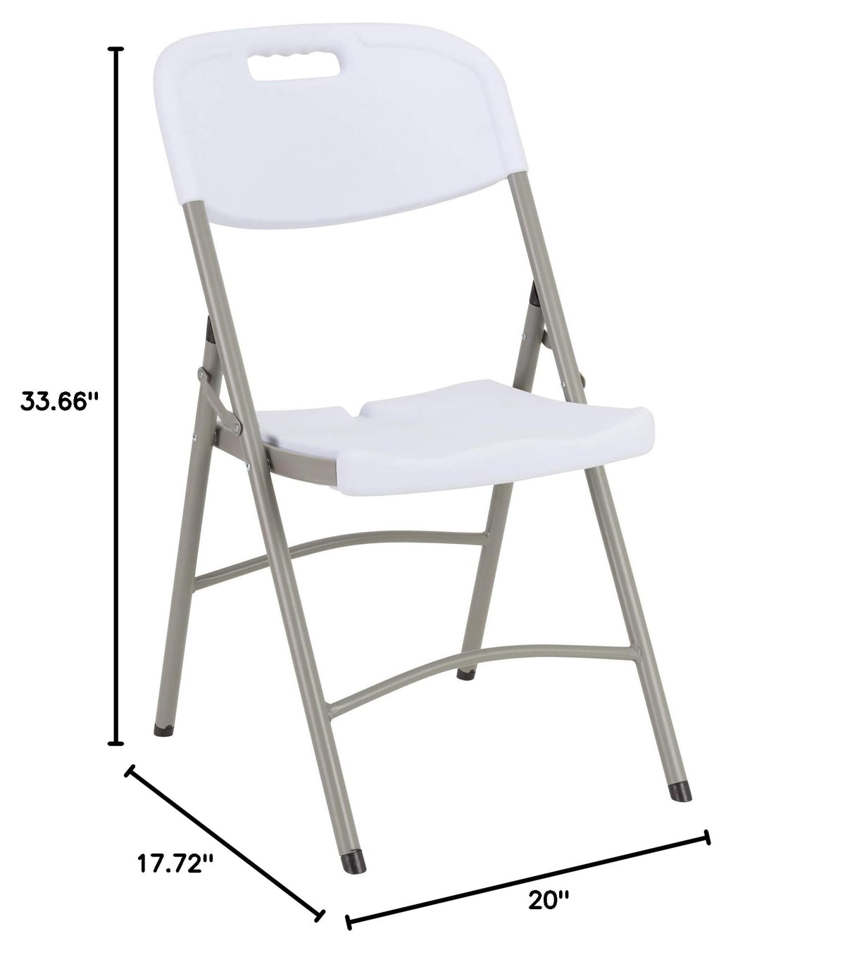 White Plastic Folding Chairs Set of 4 Q6213