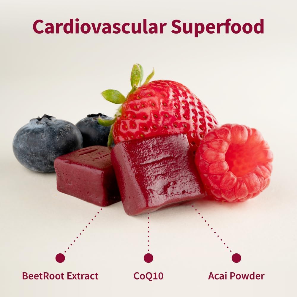 Beet Root Extract & CoQ10 Soft Chews, Mixed Berry, 60 Ct G3565