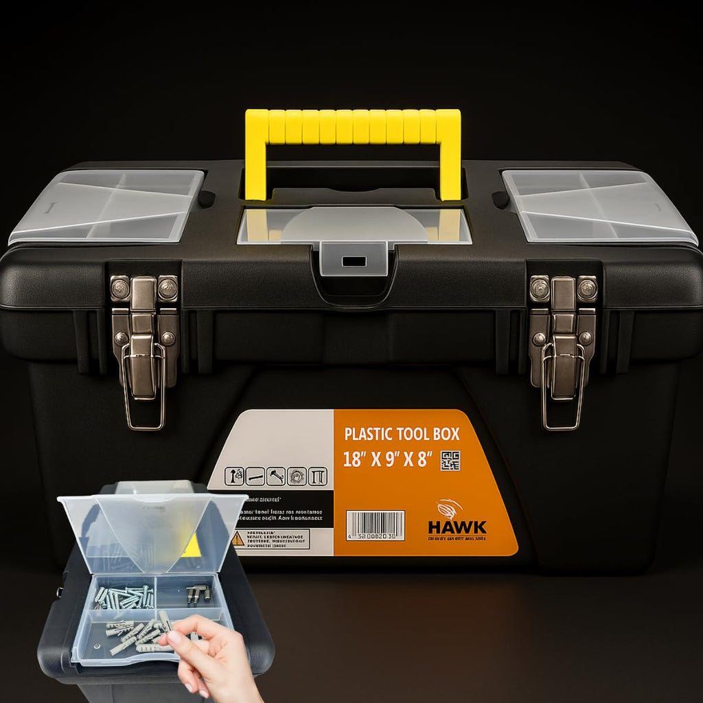 Plastic Tool Box with Metal Latches V7129