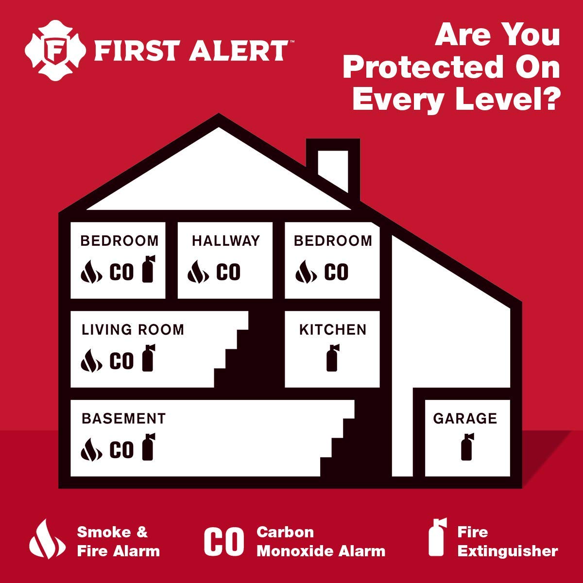 Carbon Monoxide Detector with Battery Backup E9135