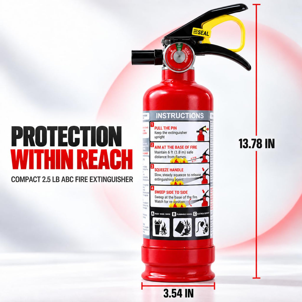 2.5 lb ABC Dry Chemical Fire Extinguishers 1-Pack B274681
