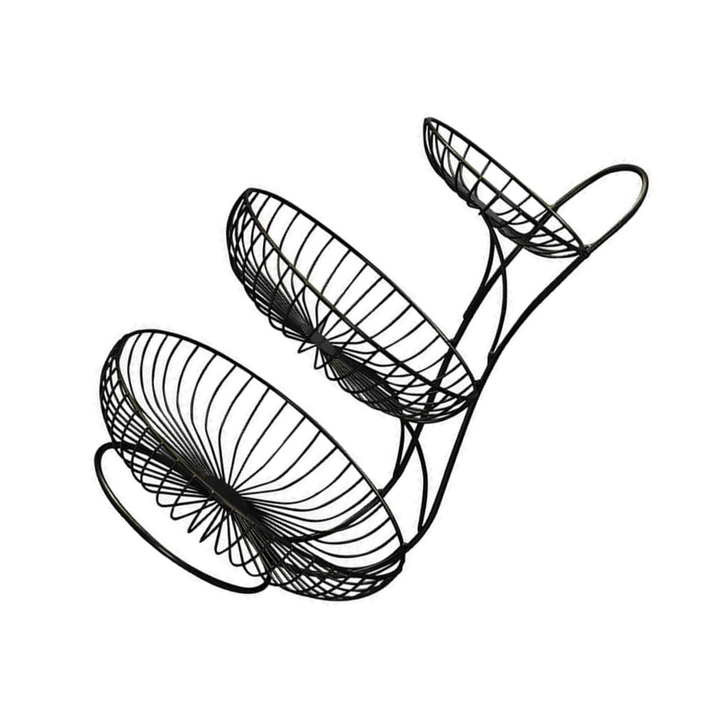 Black 3-Tier Iron Fruit Basket V895593