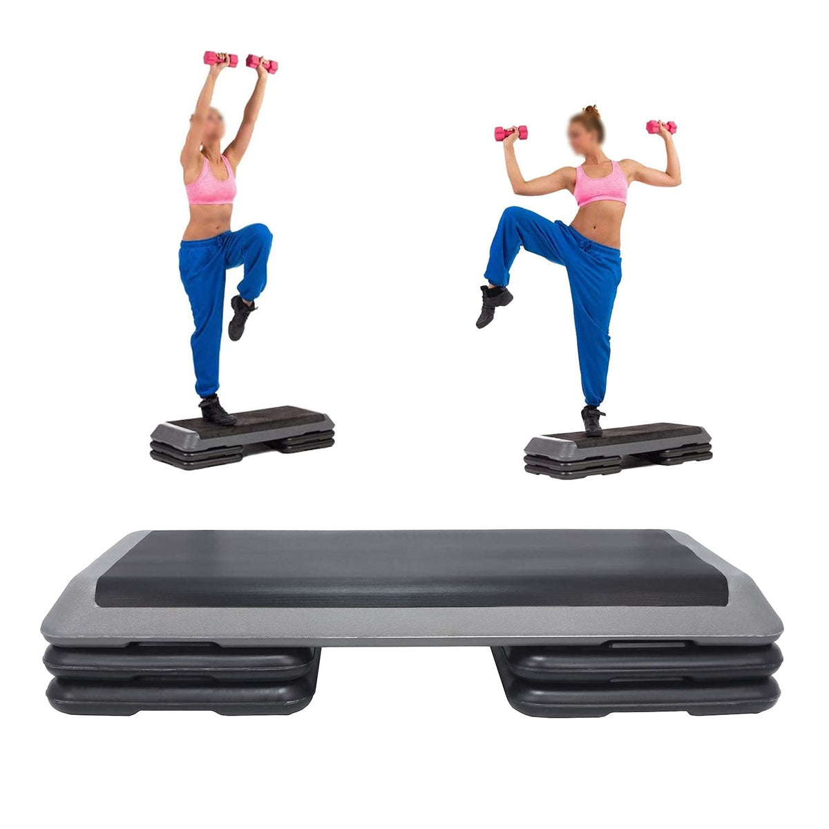 43'' Adjustable Aerobic Step Platform with Risers H660470