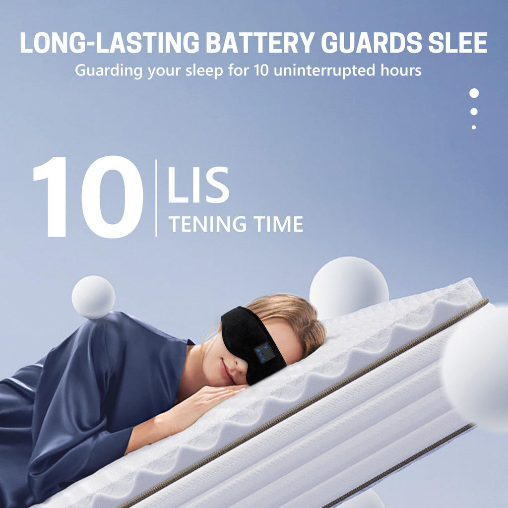 Sleep Mask with Bluetooth Headphones 3D Contour Blackout A46257