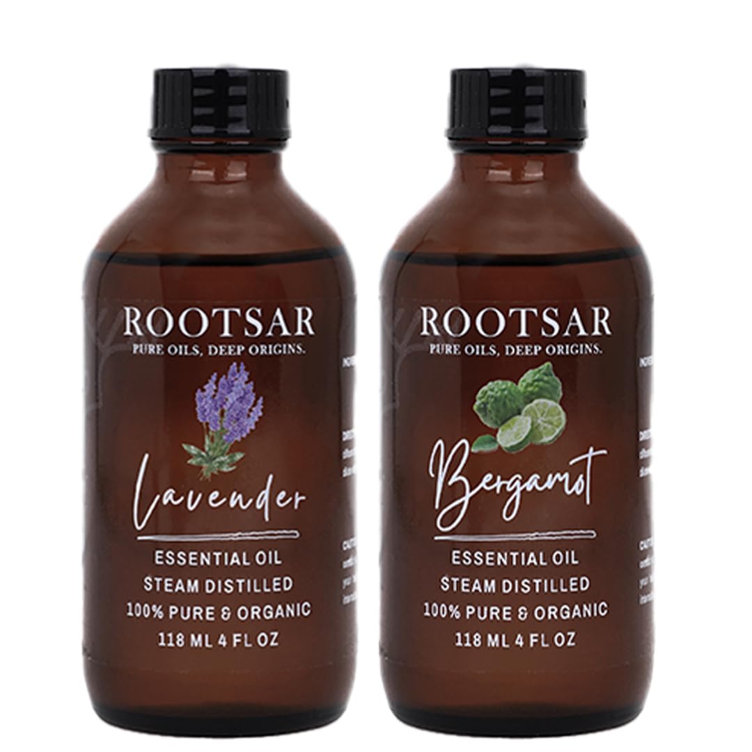100% Pure Essential Oil Set Lavender & Bergamot 4 fl oz I973441