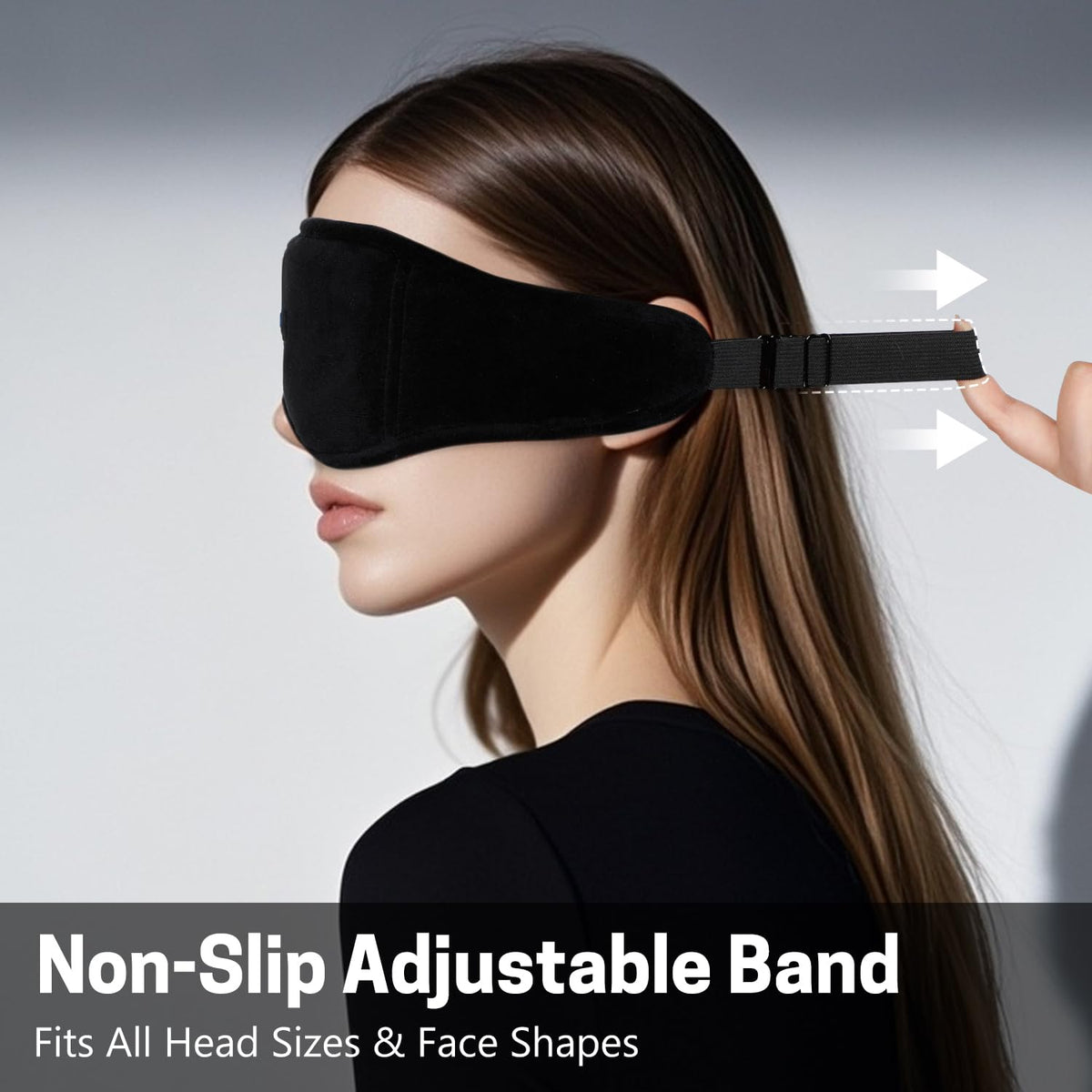 Sleep Mask with Bluetooth Headphones 3D Contour Blackout A46257