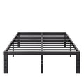 14 Inch Metal Queen Bed Frame with Storage, Black P967165