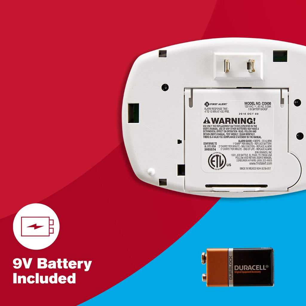 Carbon Monoxide Detector with Battery Backup E9135