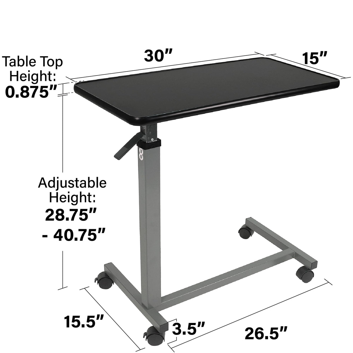 Adjustable Overbed Table with Wheels U29499
