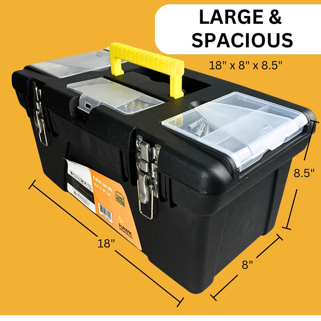 Plastic Tool Box with Metal Latches V7129